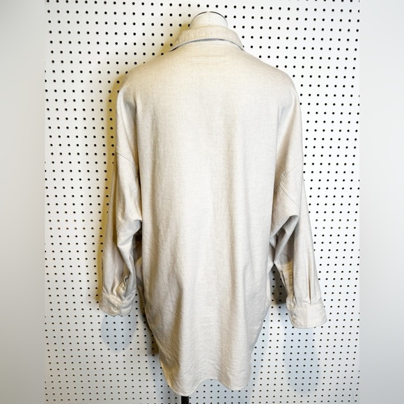 Frank & Eileen | McLoghlin Utility Shirt In Natural, Shacket Sz. M/L - Picture 5 of 11